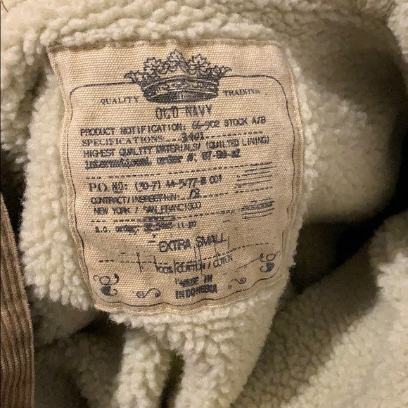 Corduroy Sherpa lined boys coat - Picture 3 of 3